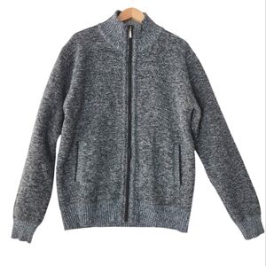 Stillwater Supply Co Zip Front Cardigan Flannel Lined Collegiate Gray Size Large